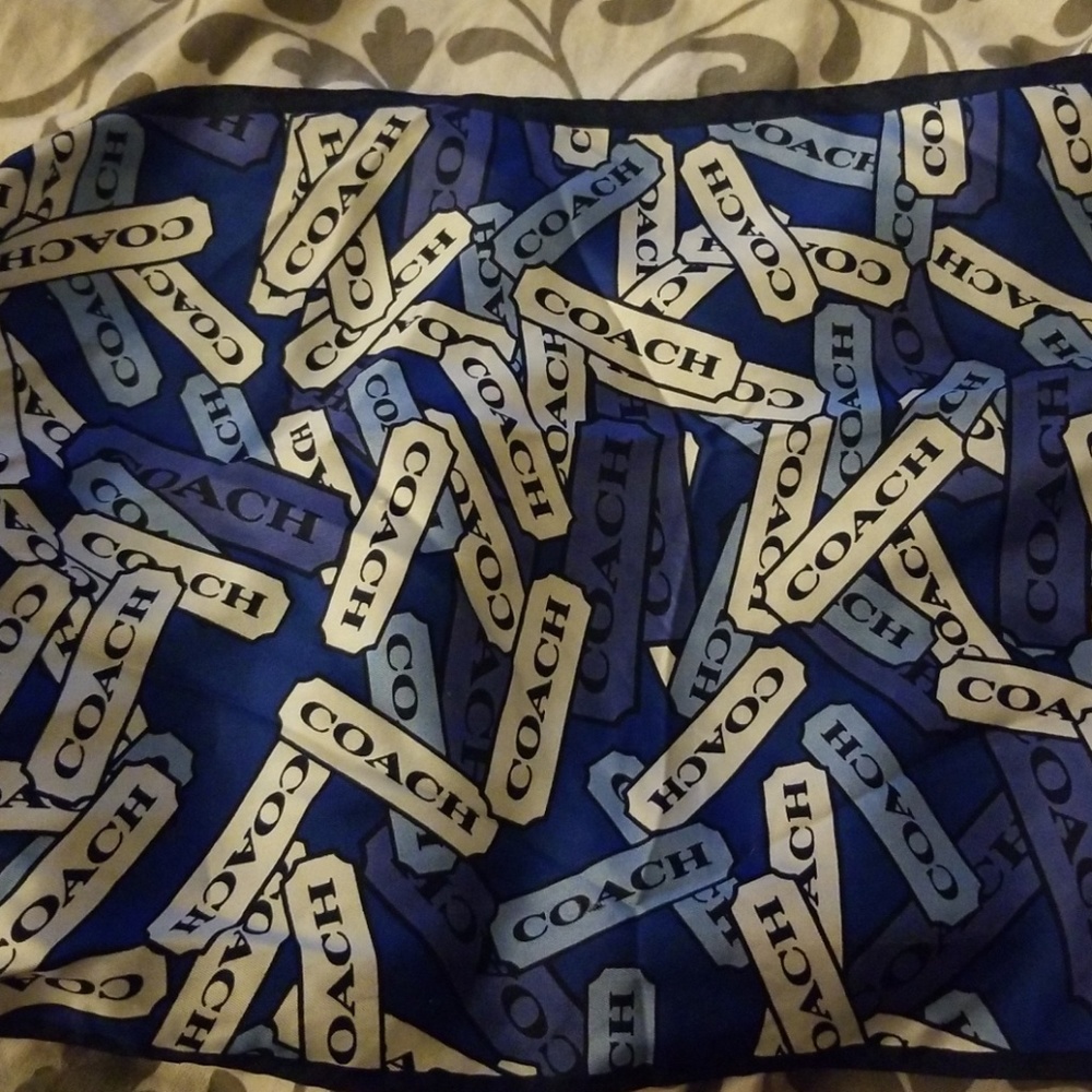 100% silk COACH scarf